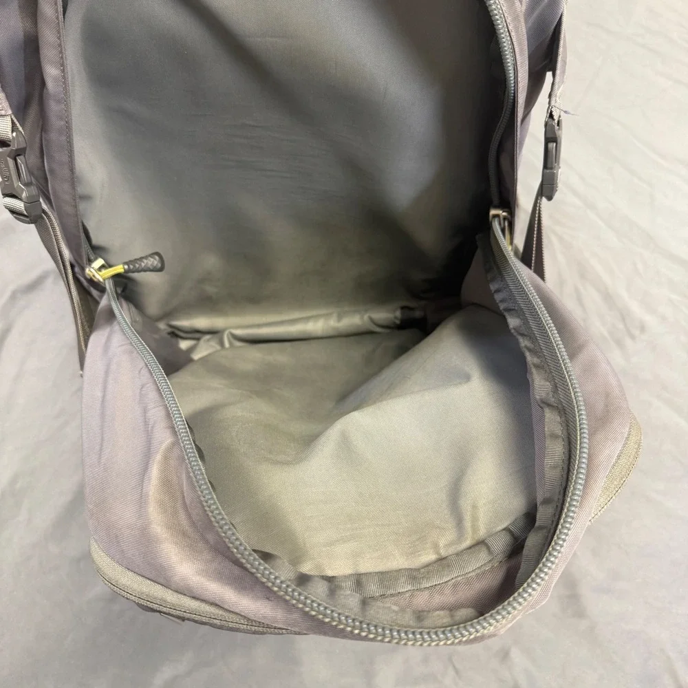 The North Face Surge Backpack Gray Yellow Laptop Bag FlexVent Hiking Travel